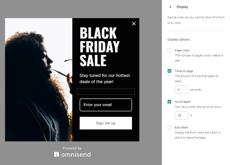 Best for Omnisend Exit Intent Popups